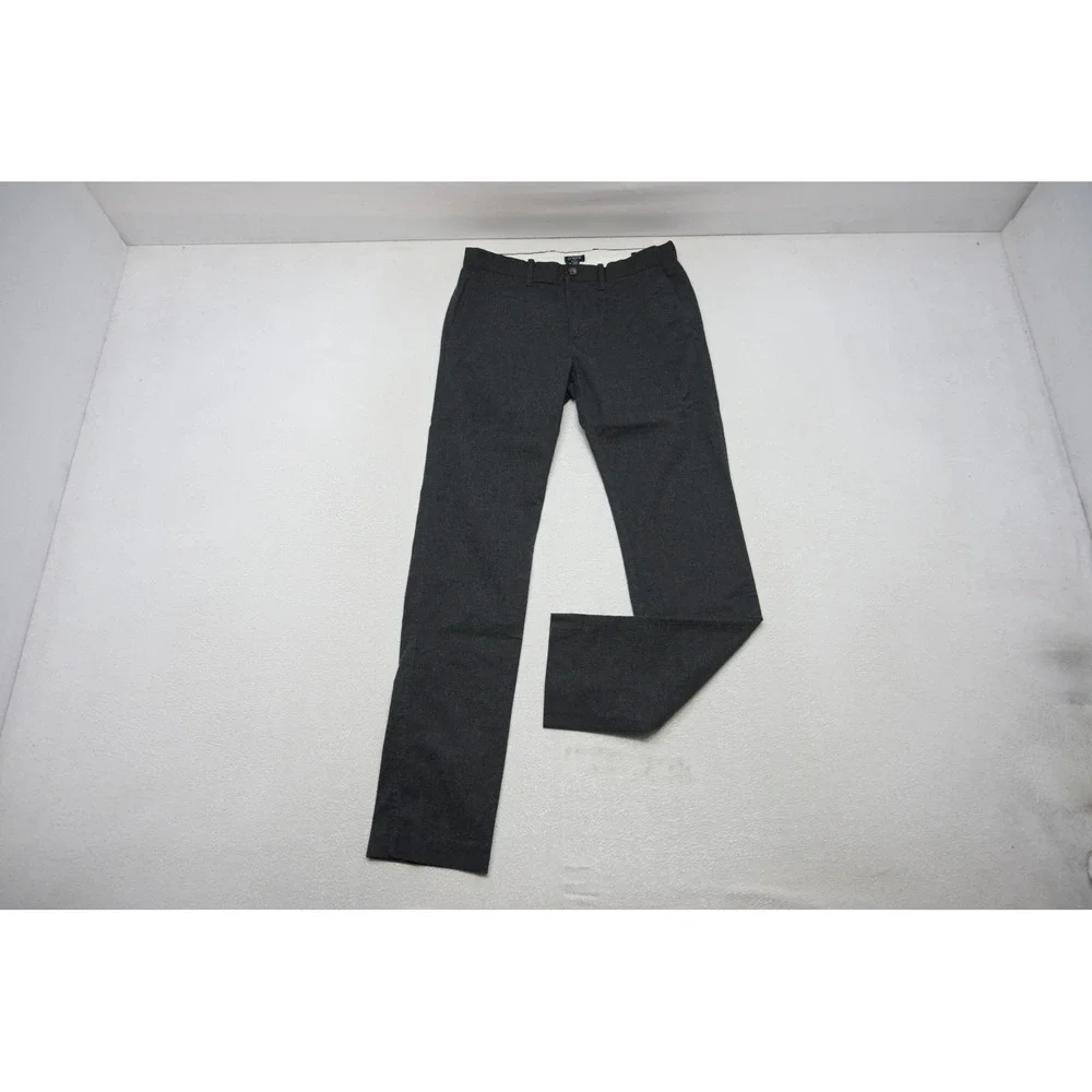 J.Crew Flex Slim Dress Pants Mens 29x32 Charcoal Gray Stretch Chino Excellent‎
